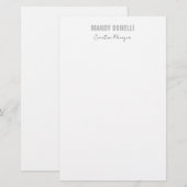 Papeterie Professionnel élégant moderne minimaliste ajouter (Devant / Derrière)