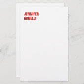 Papeterie Professionnel minimaliste moderne en blanc (Devant / Derrière)