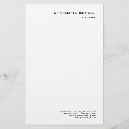 Papeterie Professionnel Minimaliste Moderne Simple (Devant)