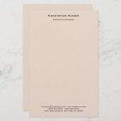 Papeterie Professionnel Minimaliste Moderne Simple Lin (Devant / Derrière)