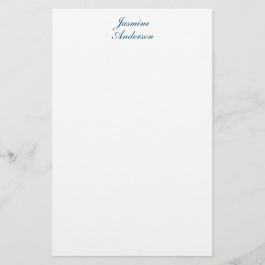 Papeterie Professionnel Moderne Minimaliste Bleu Blanc (Devant)