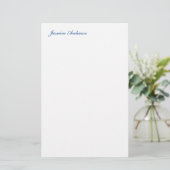 Papeterie Professionnel Moderne Minimaliste Bleu Blanc (Debout devant)
