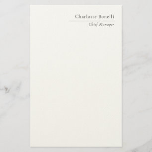 Papeterie Professionnel Moderne Minimaliste Noir & Blanc