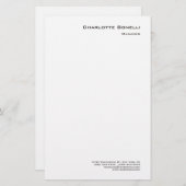 Papeterie Professionnel moderne minimaliste Plain (Devant / Derrière)