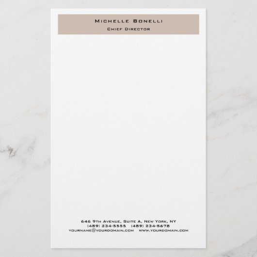 Papeterie Professionnel Moderne Minimaliste Simple (Devant)