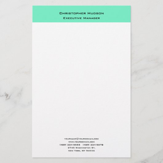 Papeterie Professionnel Moderne Minimaliste Simple Clair (Devant)