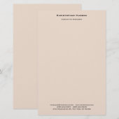 Papeterie Professionnel Moderne Minimaliste Simple Lin (Devant / Derrière)