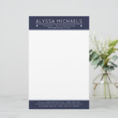 Papeterie Professionnel moderne minimaliste unisexe bleu (Debout devant)