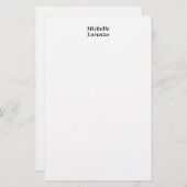 Papeterie Professionnel Moderne Simple Nom simple Noir Blanc (Devant / Derrière)