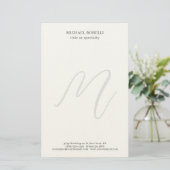 Papeterie Professionnel Plain Moderne Minimaliste Monogrammé (Debout devant)