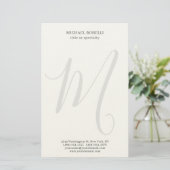 Papeterie Professionnel Plain Moderne Minimaliste Monogrammé (Debout devant)