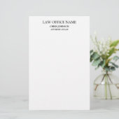 Papeterie Profil d'entreprise d'avocat noir et blanc (Debout devant)