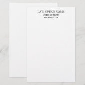 Papeterie Profil d'entreprise d'avocat noir et blanc (Devant / Derrière)