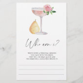 Papeterie Prosecco - Qui suis-je Jeu de douche nuptiale (Devant)