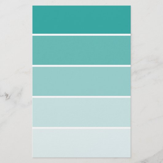 Papeterie Puce de peinture de bleu de turquoise (Devant)