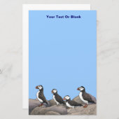 Papeterie Puffins de l'Atlantique (Devant / Derrière)