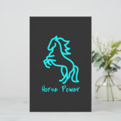 Papeterie Puissance du cheval en bleu (Debout devant)