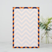 Papeterie Pumkin, Navy Blue Large Chevron Zig Zag (Debout devant)