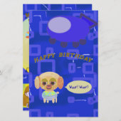 Papeterie Puppy Spacship Chef Ducky Kazoo Joyeux Anniversair (Devant / Derrière)