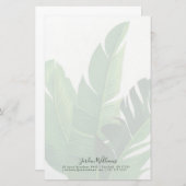 Papeterie Pura Vida - feuille tropical (Devant / Derrière)