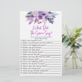 Papeterie Purple Ce Que La Salle Dit Fête des mariées Jeu (Debout devant)