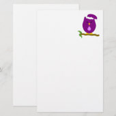Papeterie Purple Night Owl Design (Devant / Derrière)