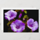 Papeterie Purple Petunias (Devant / Derrière)