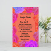 Papeterie QR Code Roses rose orange violet Mariage Floral (Debout devant)