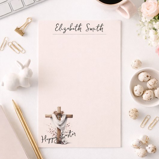 Papeterie Radiant Easter Cross with Floral Accents