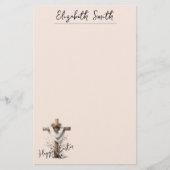 Papeterie Radiant Easter Cross with Floral Accents (Devant)