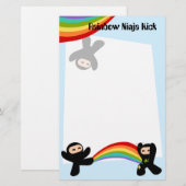 Papeterie Rainbow Ninja Kick (Devant / Derrière)