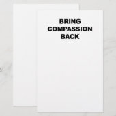 Papeterie Ramener la compassion (Devant / Derrière)