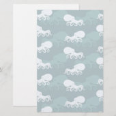 Papeterie Rangées de motif de poulpe (Devant / Derrière)