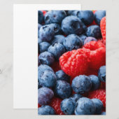 Papeterie Raspberries et Blueberries (Devant / Derrière)