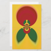 Papeterie Rasta Colours Art Abstrait Imprimer (Devant / Derrière)