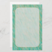 Papeterie rayée fine "de vent turquoise" (Devant / Derrière)