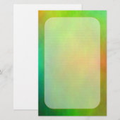 " Papeterie rayée fine verte "métallique (Devant / Derrière)