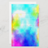 Papeterie rayée par aquarelle (Devant / Derrière)