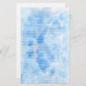 Papeterie rayée par bleu d'aquarelle (Devant / Derrière)