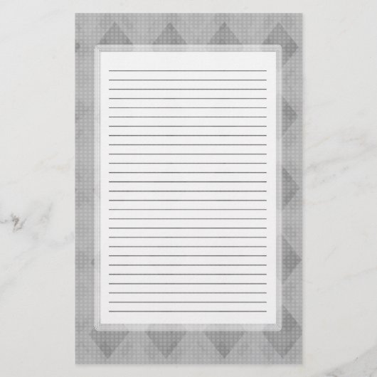 Papeterie rayée par diamant gris (Devant)
