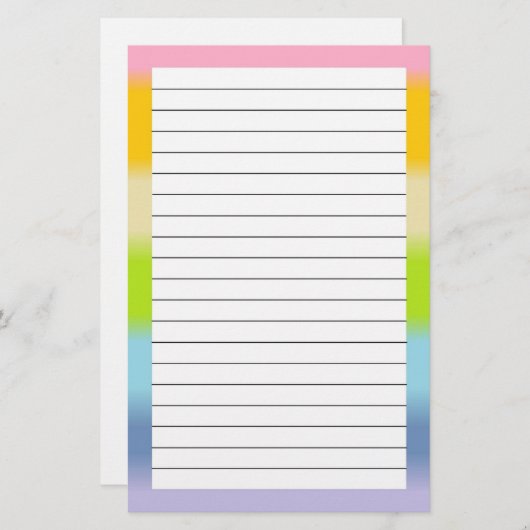 Papeterie rayée par pastel (Devant / Derrière)