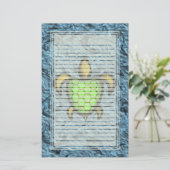 Papeterie rayée par tortue verte de Shell (Debout devant)