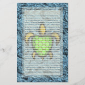 Papeterie rayée par tortue verte de Shell (Devant)