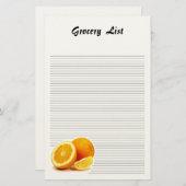 Papeterie rayée par tranche orange (Devant / Derrière)