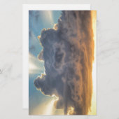 Papeterie Rayons de soleil à travers les nuages orageux (Devant / Derrière)