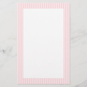 Papeterie Rayures de sucrerie de rose en pastel