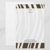 Papeterie Rayures de zèbre marron couleur de fond!! (Devant / Derrière)