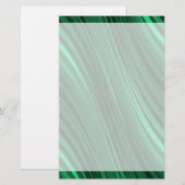 Papeterie Rayures ombragées de vert vert (Devant / Derrière)