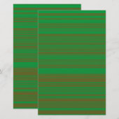 Papeterie Rayures Vert Marron (Devant / Derrière)