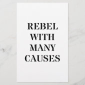 Papeterie Rebel avec de nombreuses causes (Devant)